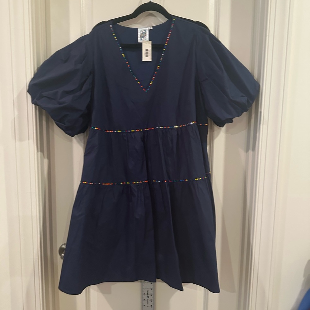 QUEEN OF SPARKLES Navy Celebration Mini Dress - Picture 10 of 10